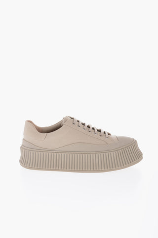 Canvas Low-Top Sneakers With platform soles