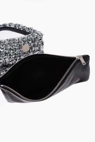 Borsa A Spalla Lavorata A Maglia Con paillettes 