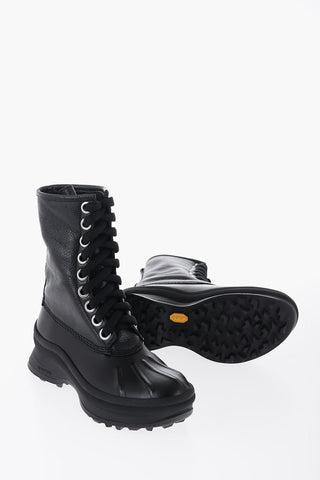 Anfibi In Pelle Con Suola Vibram