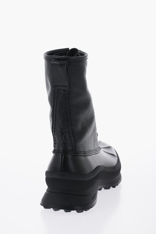 Anfibi In Pelle Con Suola Vibram
