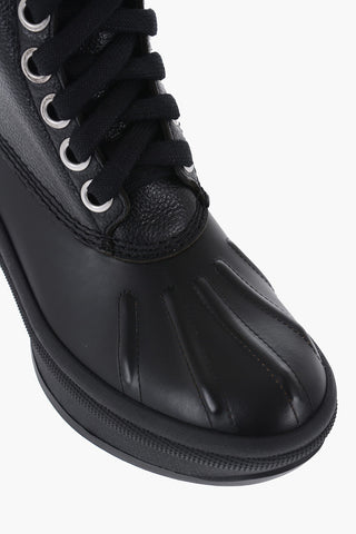 Anfibi In Pelle Con Suola Vibram