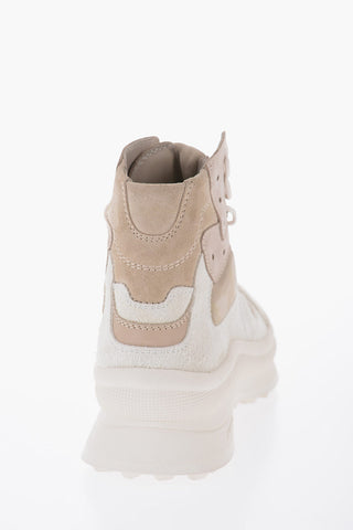Suede Leather High-Top Sneakers With Vibram Soles