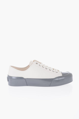 Canvas Low-Top Sneakers With Rubber Sole