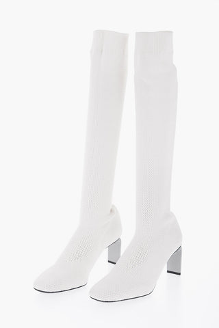 Crochet Knee-Hight Boots Heel 7 cm