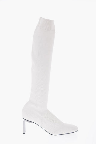 Crochet Knee-Hight Boots Heel 7 cm