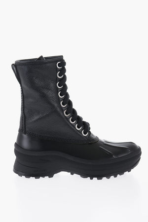 Anfibi In Pelle Con Suola Vibram