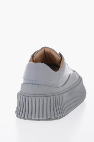 Leather low-top Sneakers with platform Sole