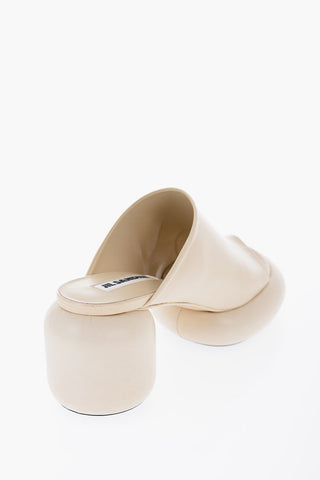 Sabot In pelle Open Toe Con Tacco 7 cm