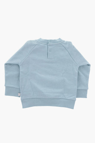 Crew-Neck Cotton Sweatshirt with Print