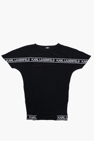 Vestito in Tinta Unita con Bande Logate