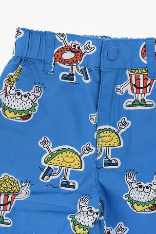 Lightweight Cotton Printed Shorts with Belt Loops