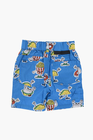 Lightweight Cotton Printed Shorts with Belt Loops