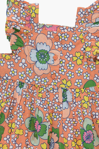 Vestito in Fantasia Floreale con Pantaloncino Abbinato