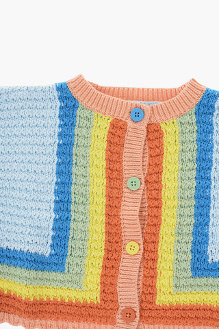 Short-Sleeved Crochet Cardigan