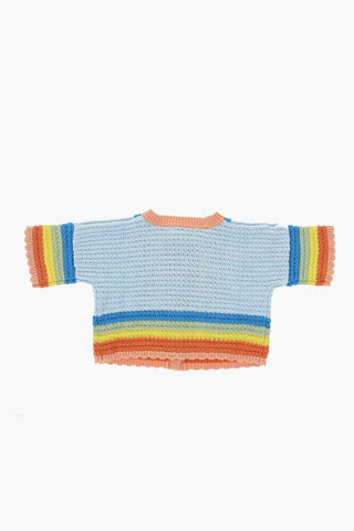 Short-Sleeved Crochet Cardigan