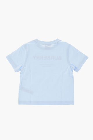 Solid Color CEDAR Crew-neck T-Shirt with Printed Logo