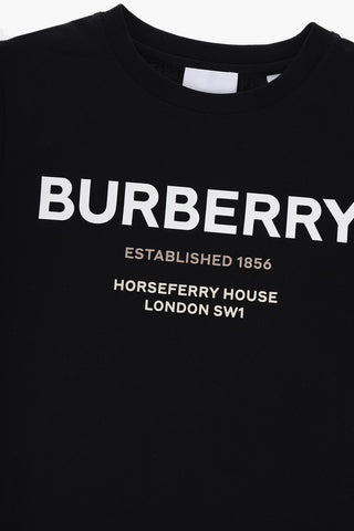 Solid Color CEDAR Crew-neck T-Shirt with Printed Logo