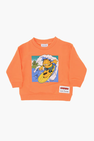 GARFIELD Felpa Girocollo Fluo con Stampa Frontale