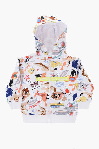 LOONEY TUNES Printed Sweatshirt with Hood and Zip Closure