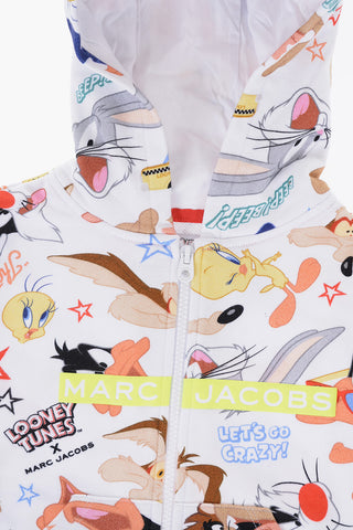 LOONEY TUNES Printed Sweatshirt with Hood and Zip Closure