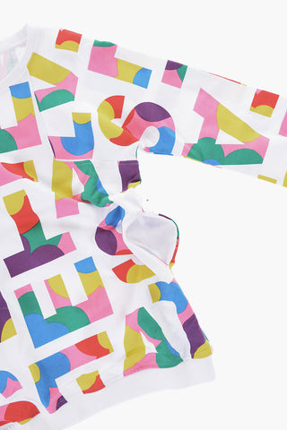 All-Over Logo Multicolor Dress