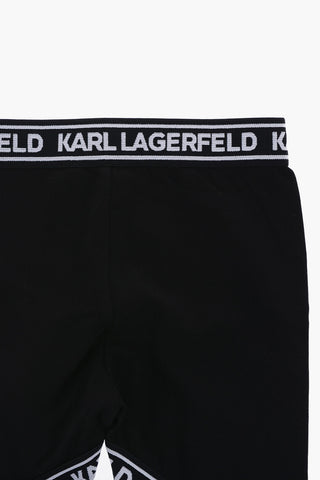 Leggings in Tinta Unita con Bande Logate