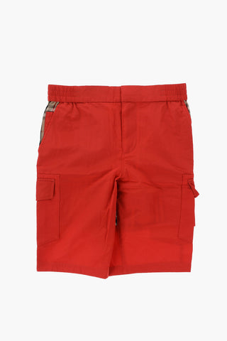 Cargo Cotton Blend HAL Shorts with Check Details