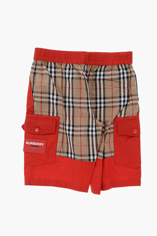 Cargo Cotton Blend HAL Shorts with Check Details