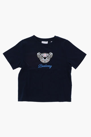 Solid Color ROSCOE T-Shirt with Teddy Bear Print