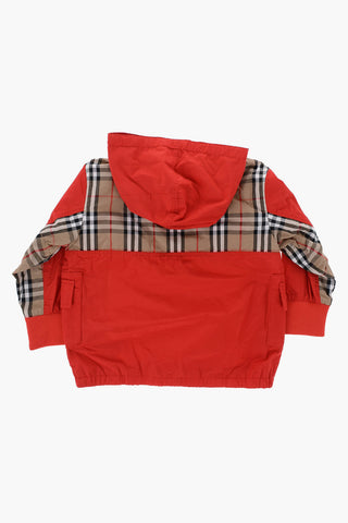 Cotton Blend WIDER Anorak with Check Details