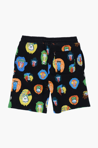 Printed Cotton Shorts with Elastic Waistband