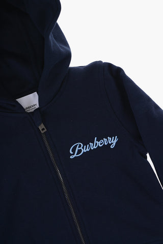 Solid Color SUTTON Sweatshirt with Hood and Zip Closure