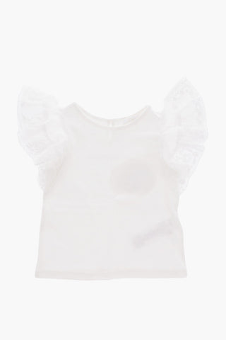 Cotton Top With Embroidery Sleeve