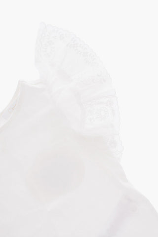Cotton Top With Embroidery Sleeve