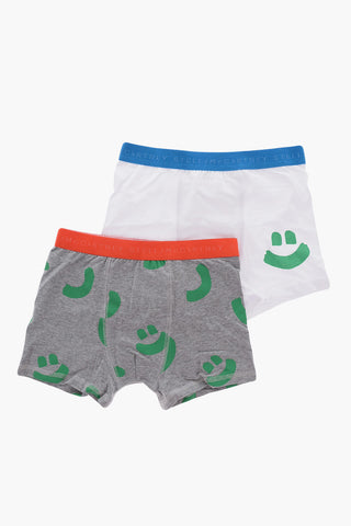 Set 2 Boxer in Cotone Stretch con Banda Elastica Logata