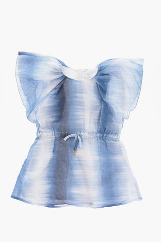 Gradient-Effect Cotton Dress