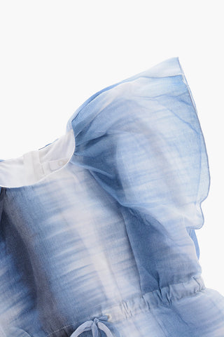 Gradient-Effect Cotton Dress