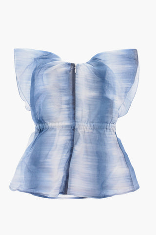 Gradient-Effect Cotton Dress