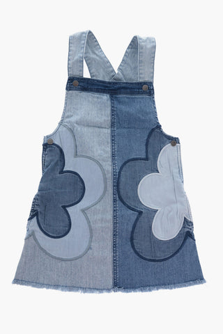 Organic Denim Salopette with Embroidery Details