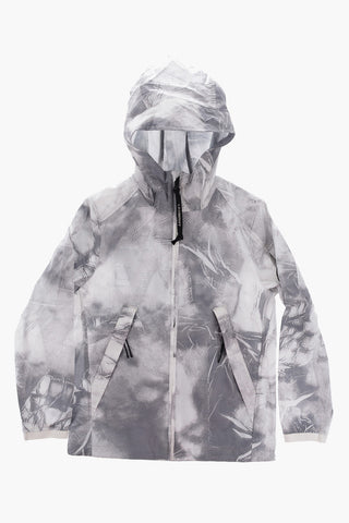 Printed Two-Tone Windbreakers Jacket with Hood