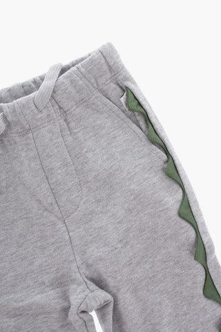 Brushed Cotton Joggers with Contrasting Side Applications