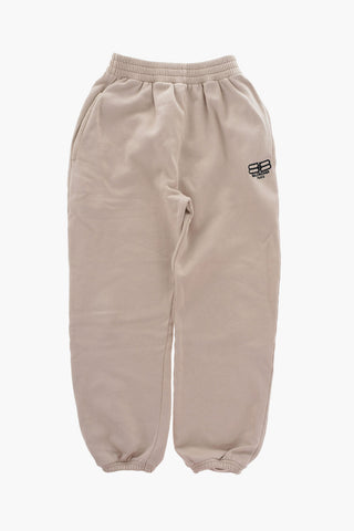 Joggers in Tinta Unita con Logo Ricamato
