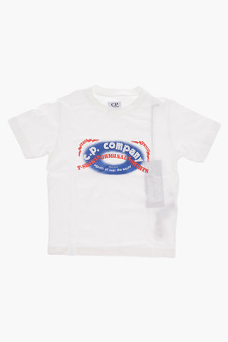 Crew-Neck Cotton T-shirt with Embossed Logo