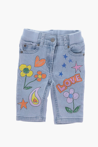Jeans in Cotone Stretch Stampato
