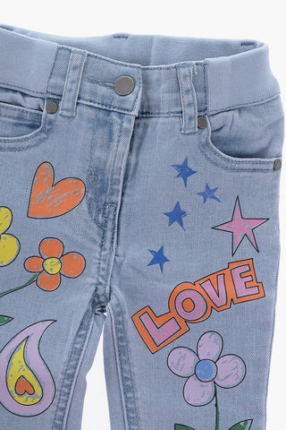 Jeans in Cotone Stretch Stampato