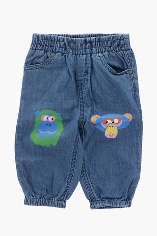 Jeans in Cotone Stampato