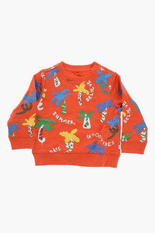 Crew-Neck Printed Cotton Sweatshirt