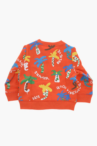 Crew-Neck Printed Cotton Sweatshirt