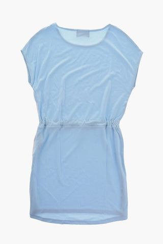 Vestito a Tinta unita con Bande Logate a Contrasto