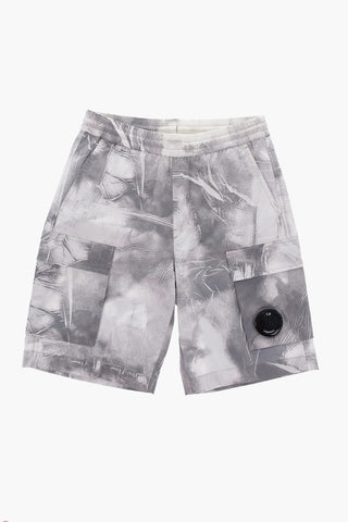 Cargo Two-Tone Shorts with Drawstring on the Waist
